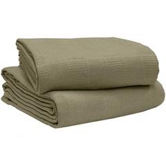 Moss Green Towne Square Spread Blanket